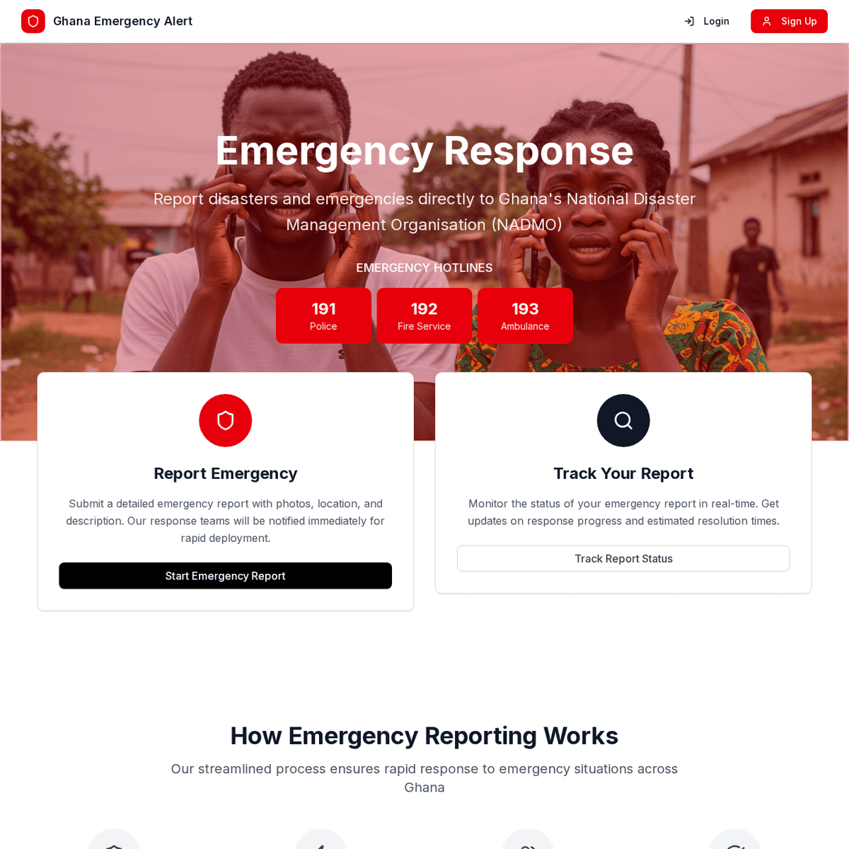 NADMO Emergency Reporting System
