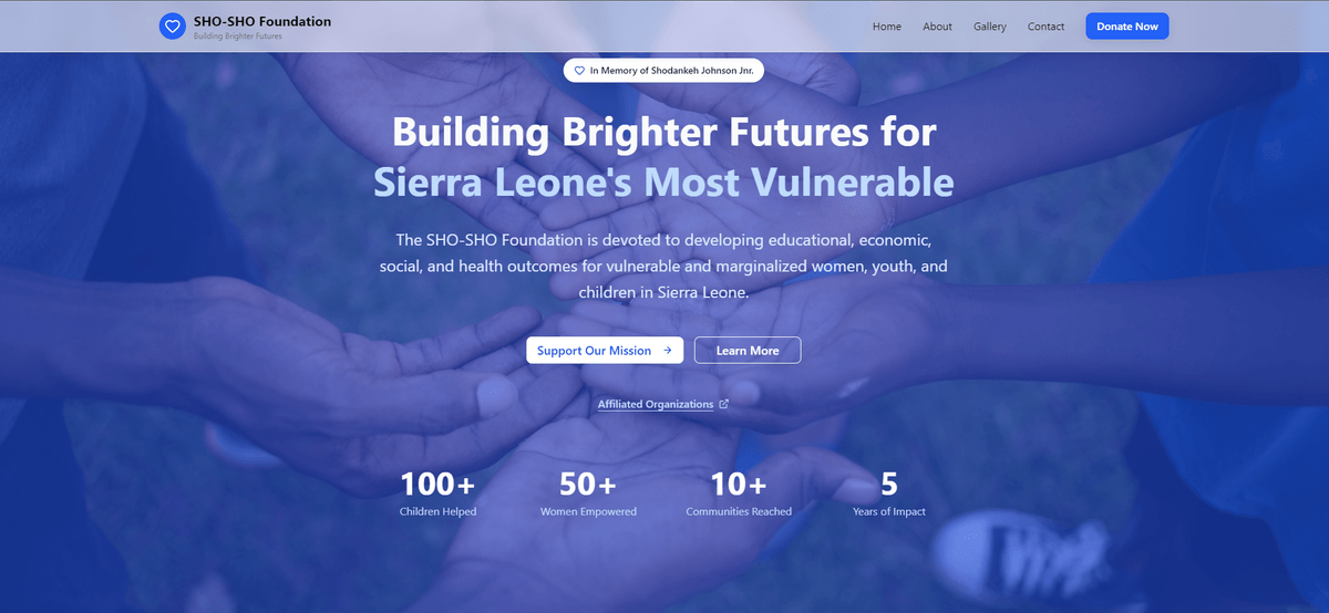 SHO-SHO Foundation Website